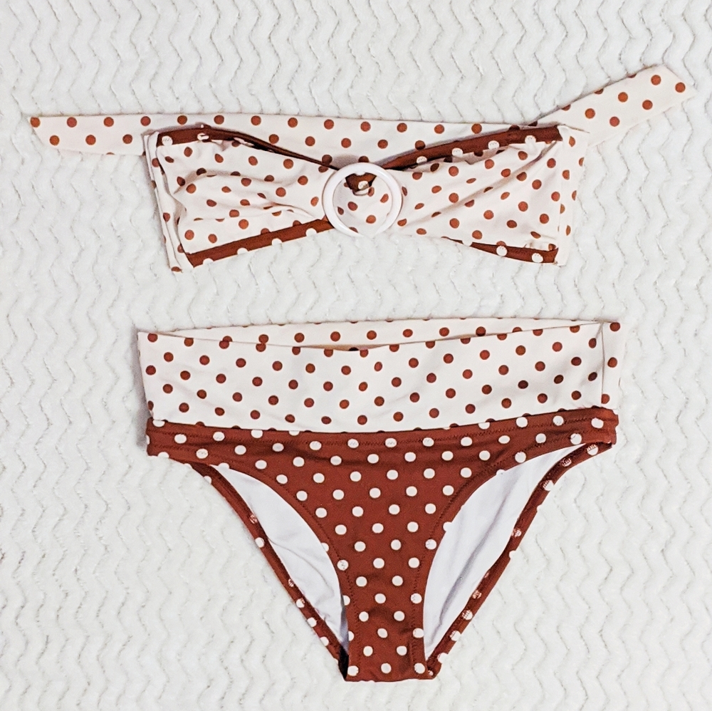 VICTORIA'S SECRET: Strapless Polka Dot Bikini
